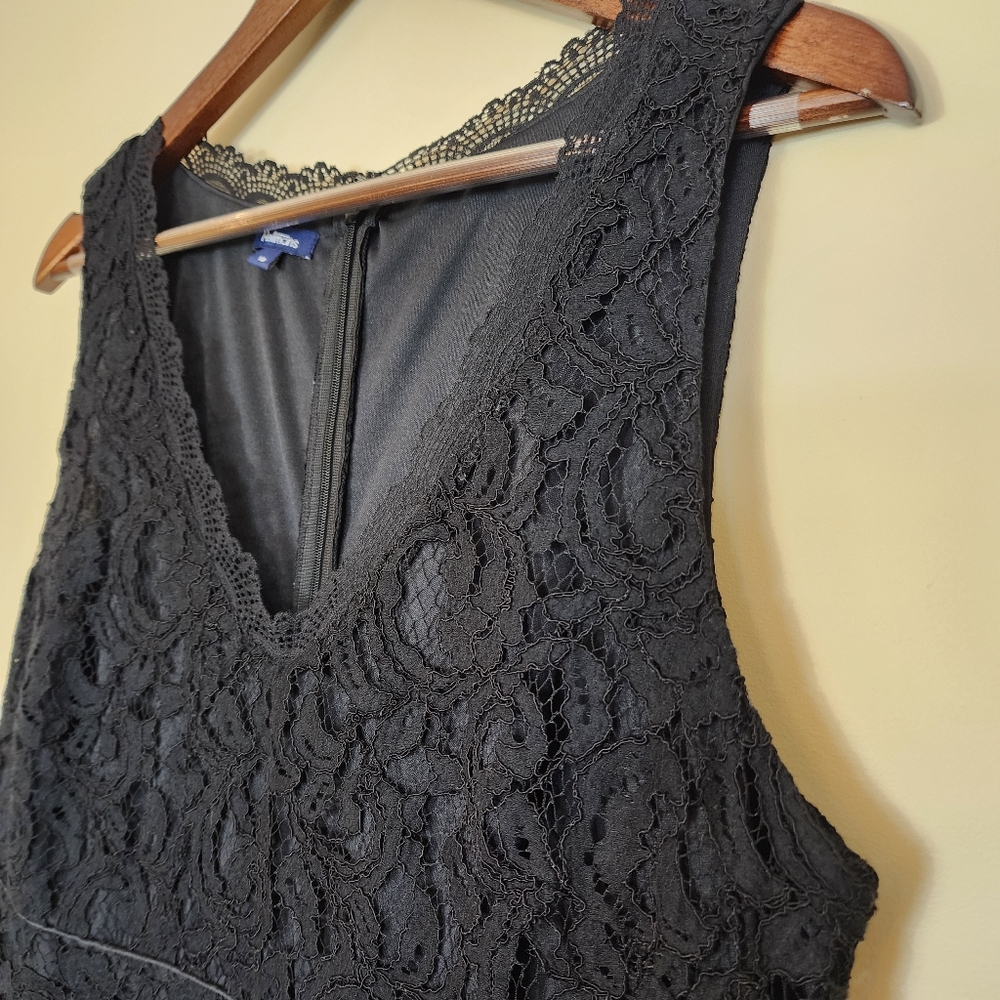Reitmans Black Lace Over Dress Sexy Cocktail Dress Formal Event Medium